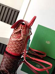 Goyard Alpin Backpack Coated Canvas Red - 4