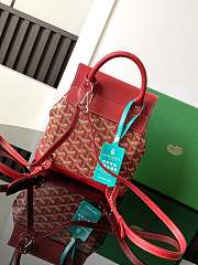 Goyard Alpin Backpack Coated Canvas Red - 3