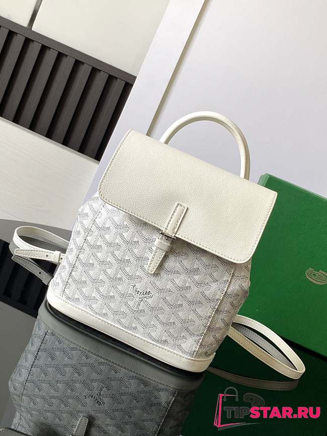 Goyard Alpin Backpack Coated Canvas White - 1