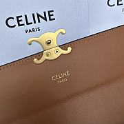 Celine Large Triomphe wallet in shiny calf leather - 4