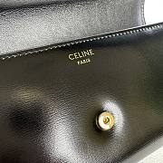 Celine Large Triomphe wallet in shiny calf leather Black - 2