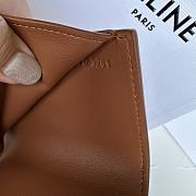 Celine COMPACT WALLET WITH COIN TRIOMPHE in Shiny calfskin Brown - 6