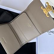 Celine COMPACT WALLET WITH COIN TRIOMPHE in Shiny calfskin Gray - 5