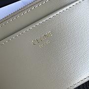 Celine COMPACT WALLET WITH COIN TRIOMPHE in Shiny calfskin Gray - 4