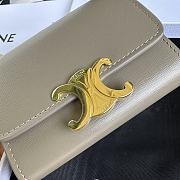 Celine COMPACT WALLET WITH COIN TRIOMPHE in Shiny calfskin Gray - 2