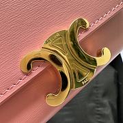 Celine COMPACT WALLET WITH COIN TRIOMPHE in Shiny calfskin Pink - 5