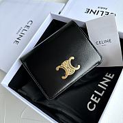 Celine Small Wallet Triomphe In Black - 1