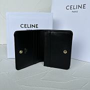 Celine Small Wallet Triomphe In Black - 5