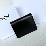 Celine Small Wallet Triomphe In Black - 6