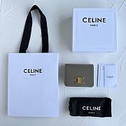 Celine Small Wallet Triomphe In Gray - 2