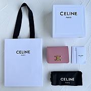 Celine Small Wallet Triomphe In Pink - 3