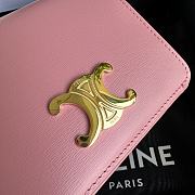 Celine Small Wallet Triomphe In Pink - 2