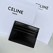 Celine Triomphe Card Holder In Black - 6