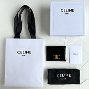 Celine Triomphe Card Holder In Black - 3