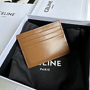 Celine Triomphe Card Holder In Brown - 4