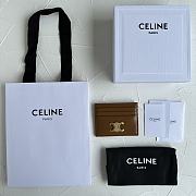 Celine Triomphe Card Holder In Brown - 3