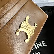 Celine Triomphe Card Holder In Brown - 2