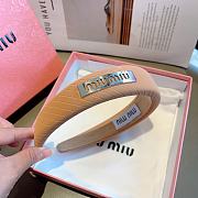 MIUMIU | twill leather custom headband - 3