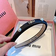 Miumiu style pleated letter headband - 6