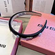 Miumiu style pleated letter headband - 5