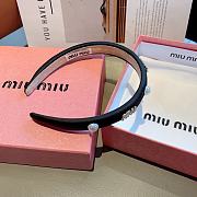 Miumiu style pleated letter headband - 4