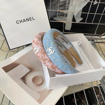 Chanel headband fresh and trendy pink/blue