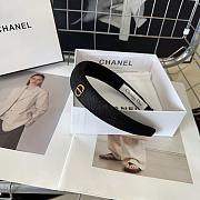 Dior D letter headband black - 5