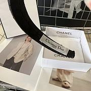 Dior D letter headband black - 2