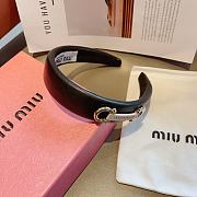 Miumiu handmade sheepskin headband black - 3