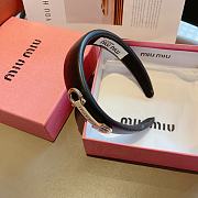 Miumiu handmade sheepskin headband black - 2