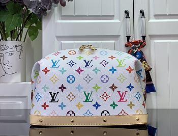 Louis Vuitton x Murakami Pochette Cosmétique Monogram Denim White