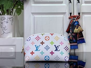 Louis Vuitton x Murakami Pochette Cosmetic PM Multicolor White