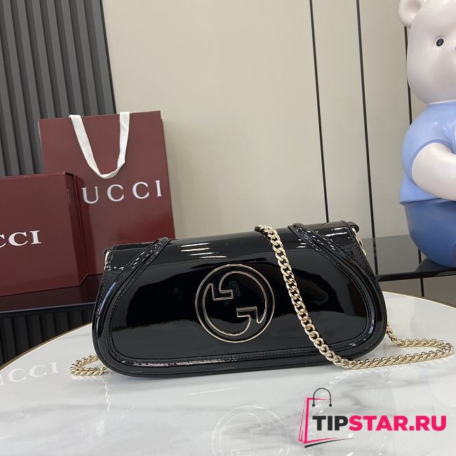 Gucci Blondie small shoulder bag Black patent leather - 1