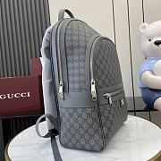 Gucci Ophidia medium backpack Silver-tone accessories gray - 6