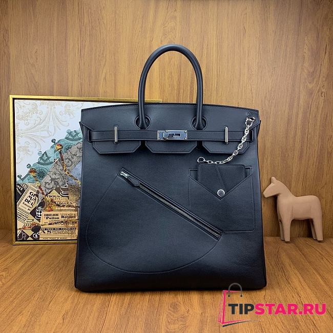 Hermes Birkin 40 HAC In Black Color - 1