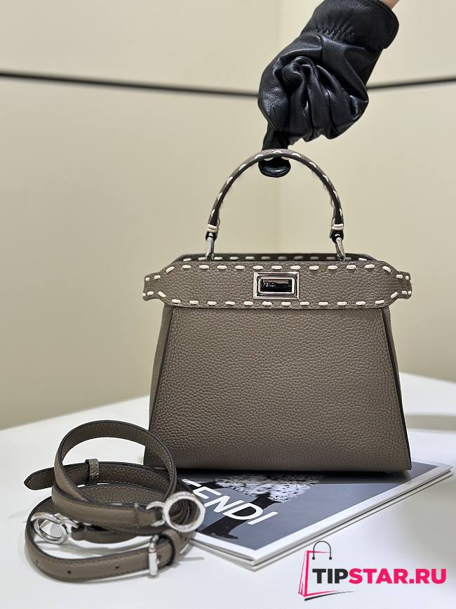 Fendi Peekaboo's iconic handbag gray - 1