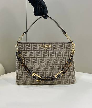 Fendi O'Lock clutch bag dove brown