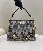 Fendi O'Lock clutch bag dove grey - 1