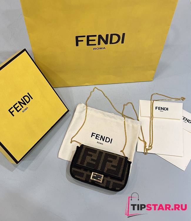 Fendi Nano Baguette Super mini bag card Sheepskin - 1