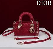 Dior Lady d-joy-micro Leather with Velvet red - 1