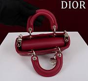 Dior Lady d-joy-micro Leather with Velvet red - 6