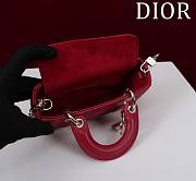 Dior Lady d-joy-micro Leather with Velvet red - 4