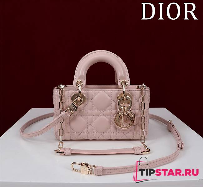 Dior Lady d-joy-micro Leather with Velvet light pink - 1