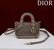 Dior Lady d-joy-micro Leather with Velvet dark gray - 1