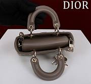 Dior Lady d-joy-micro Leather with Velvet dark gray - 5