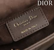 Dior Lady d-joy-micro Leather with Velvet dark gray - 3