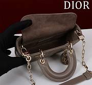 Dior Lady d-joy-micro Leather with Velvet dark gray - 2