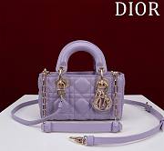 Dior Lady d-joy-micro Leather with Velvet purble - 1