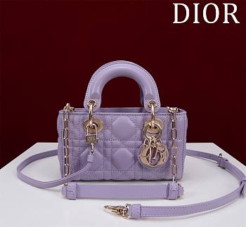 Dior Lady d-joy-micro Leather with Velvet purble