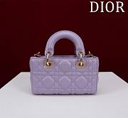 Dior Lady d-joy-micro Leather with Velvet purble - 6